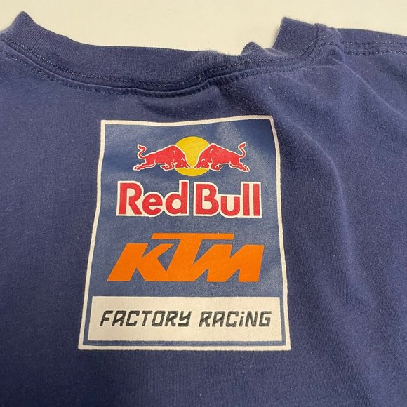 Red Bull KTM Factory Racing T Shirt Mens 2XL Motocross Color Block Blue Orange. - Picture 6 of 9